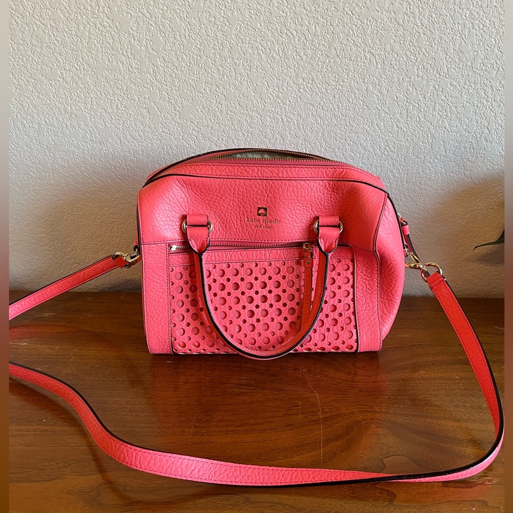 Kate Spade Delaney Perrie Lane Bubbles Crossbody Satchel Purse Bag